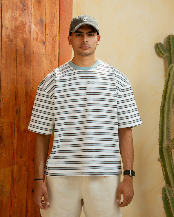 Cloud Cocoa Striped T-shirt