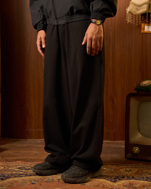 Black Extra Wide Leg Sweatpants