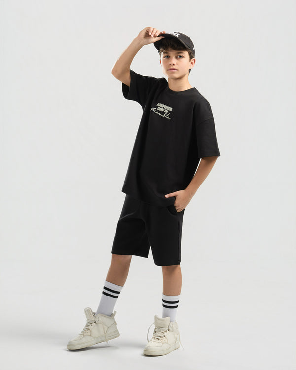 Black Another Day in Trouble Kids Set