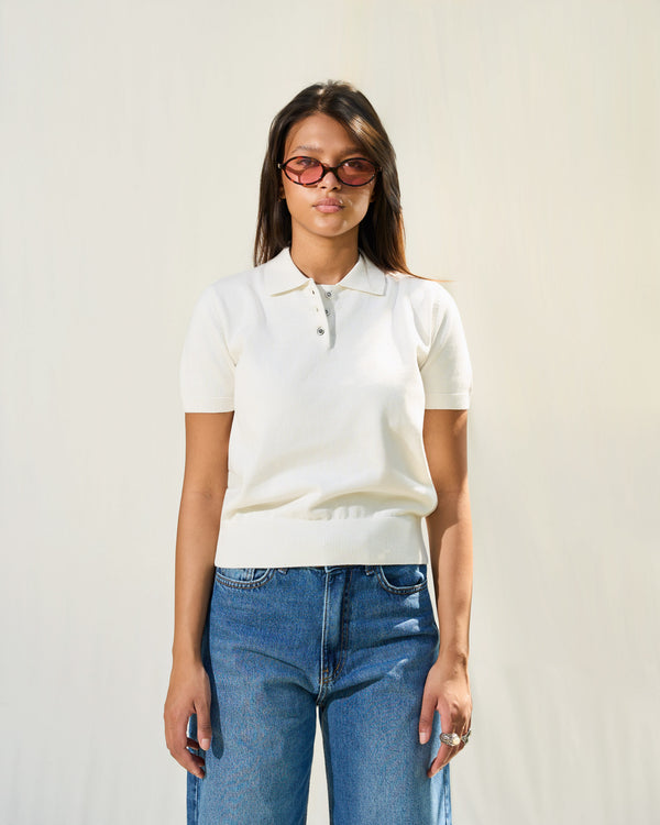 Offwhite Classic Knit Polo