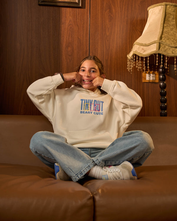 Offwhite Tiny But Beary Cute Hoodie