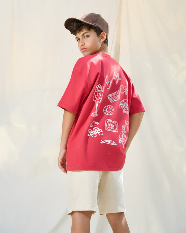 Red Summer Elements T-shirt
