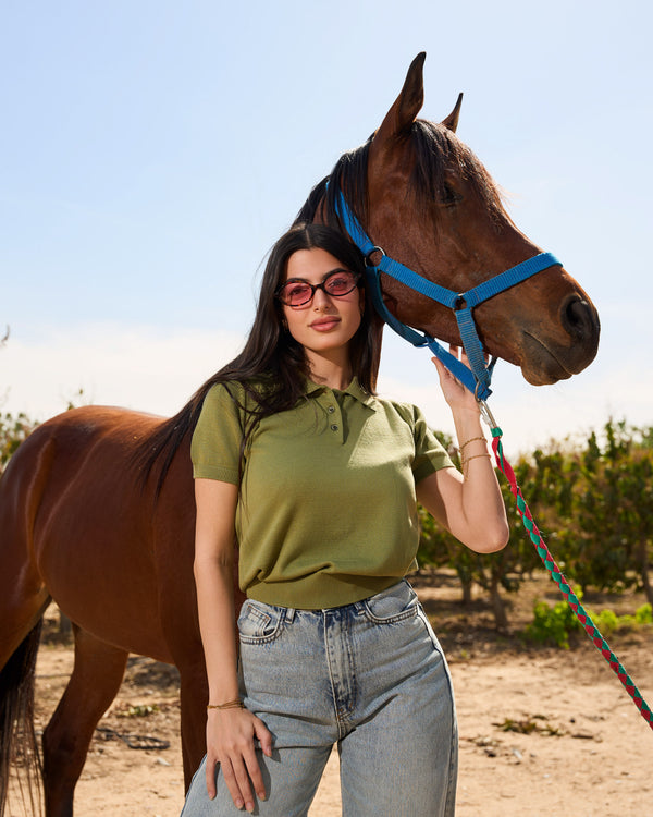Pistachio Classic Knit Polo