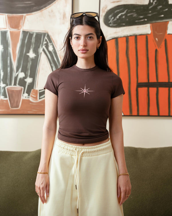 Brown XOXO Baby Tee