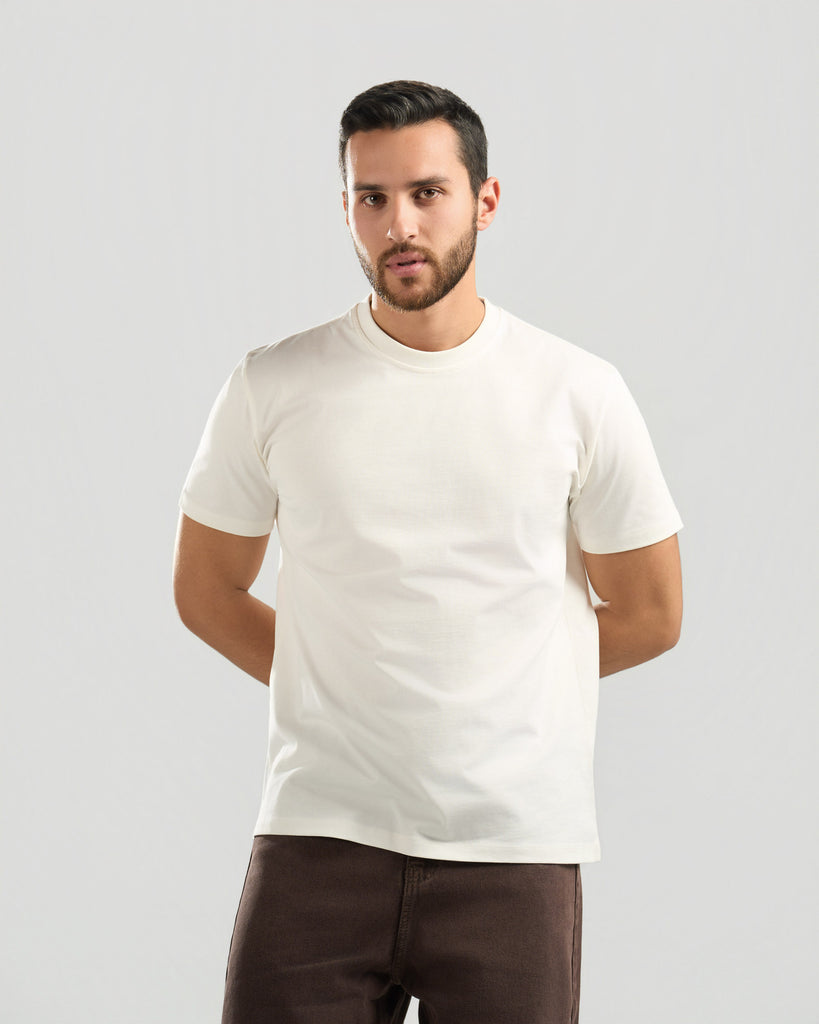 Basic Regular Fit T-shirt Offwhite | Essential Tee – TOUCAN WEAR