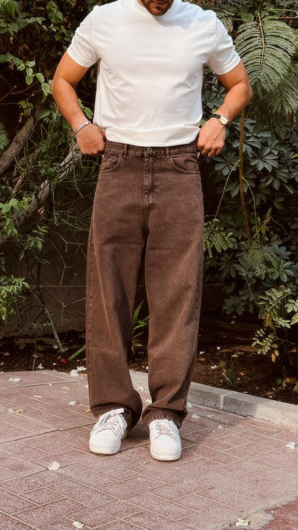 Brown Loose Fit Denim